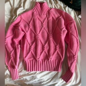 J. Crew Coral Cable Knit Sweater; Never worn! Rare almost “vintage”